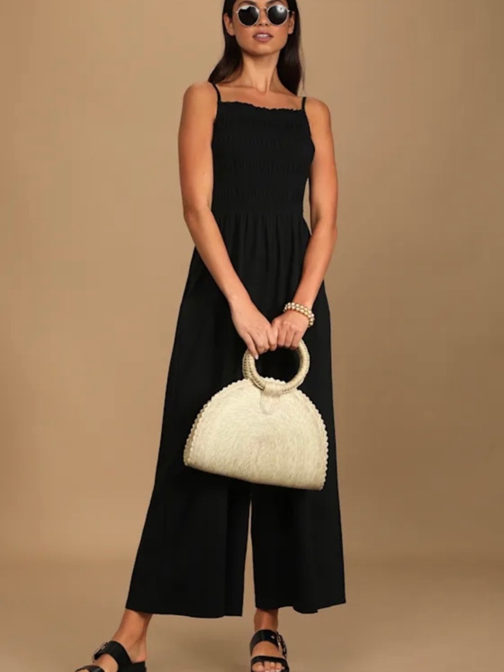 Lulus Smocked Culotte Jumpsuit